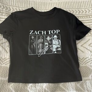 Zach Top country women’s cropped concert tee shirt crop top size small
